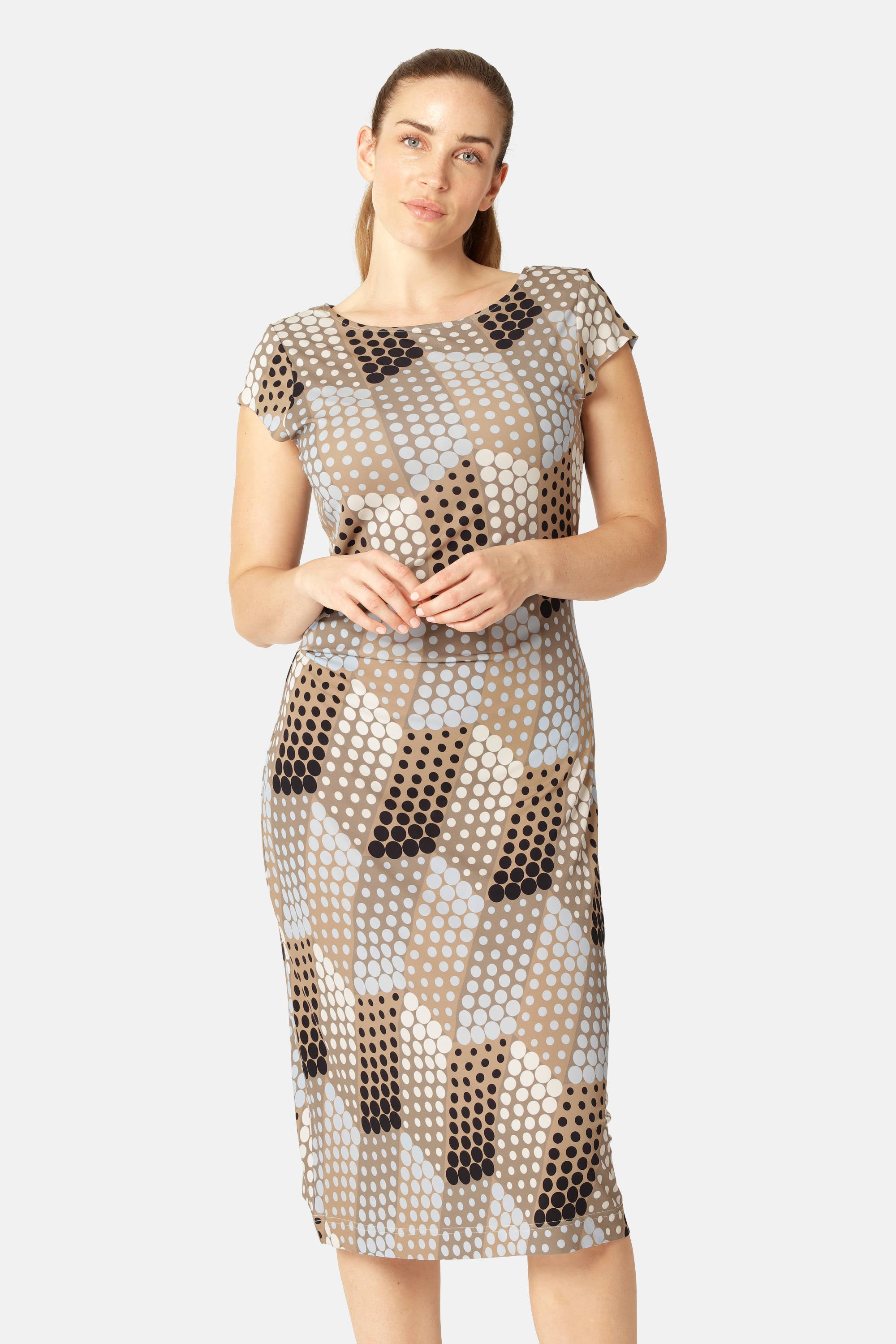 Midikleid Twist - Blue Grafic Dot